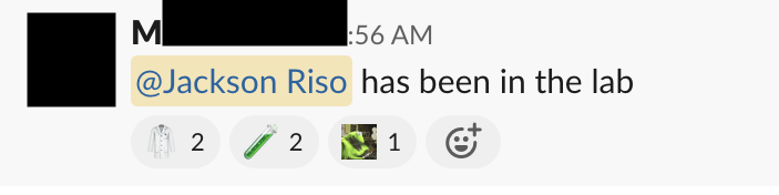 Redacted client reaction screenshot