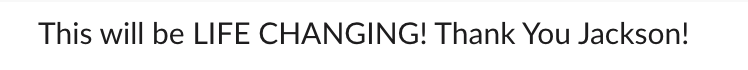 Redacted client testimonial screenshot